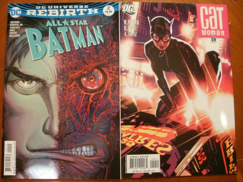 2 Near-Mint DC Comic: ALL-STAR BATMAN #2 (Rebirth) & CATWOMAN #59 (3rd Series)