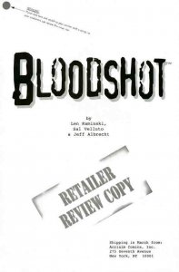 Bloodshot (Vol. 2) Ashcan #1 VF/NM; Acclaim | we combine shipping 