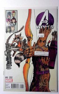 Avengers World #15 B 2015 Marvel Rocket Raccoon & Groot Var Captain Marvel Comic