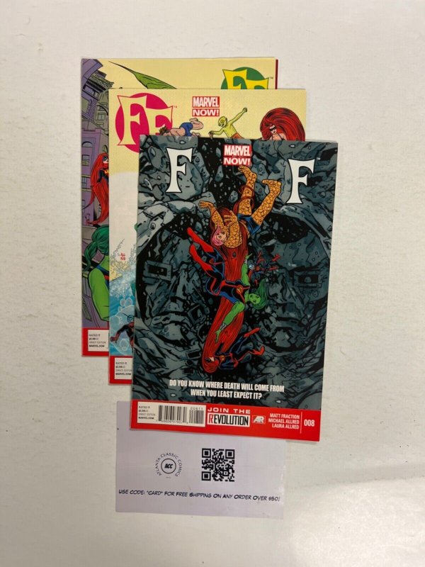 3 FF Marvel Comic Books # 8 9 11 Hulk Avengers Defenders Thor Hulk 105 JS44