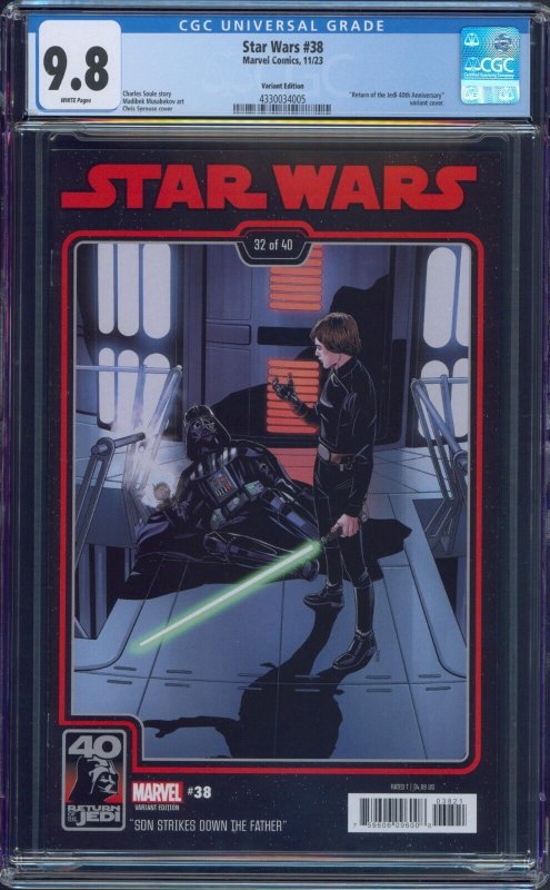 Star Wars #38 CGC 9.8 Sprouse Return of the Jedi 40th Variant Marvel 2023