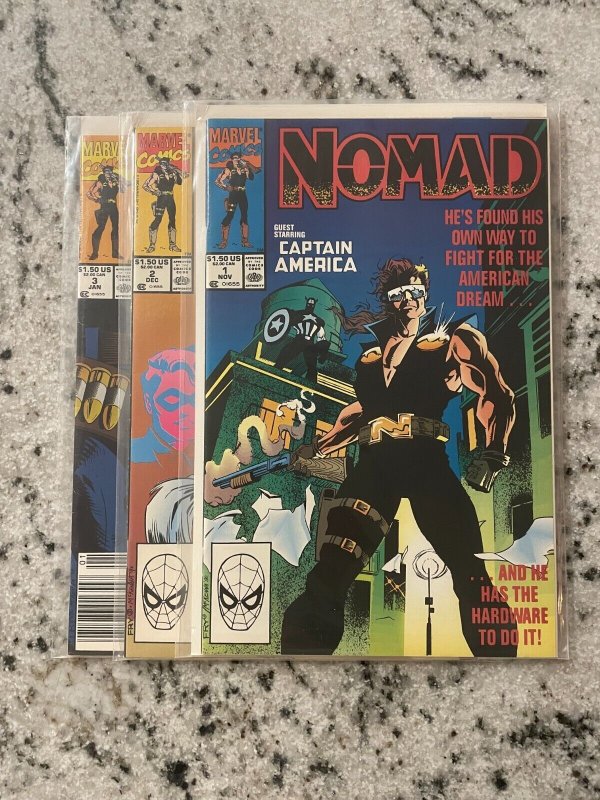 Lot Of 3 Nomad Marvel Comic Books # 1 2 3 NM Captain America Avengers Hulk J917