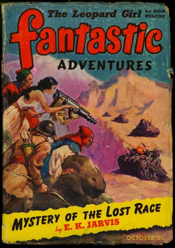 Fantastic Adventures Pulp October 1942- Mystery of the Lost Race- VG