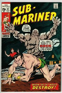 Sub-Mariner #41 (1968) - 6.0 FN *Whom the Sky Would Destroy*