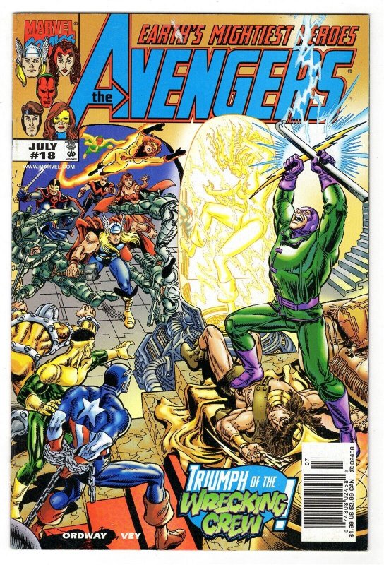 Avengers #18 ORIGINAL Vintage 1999 Marvel Comics Wrecking Crew