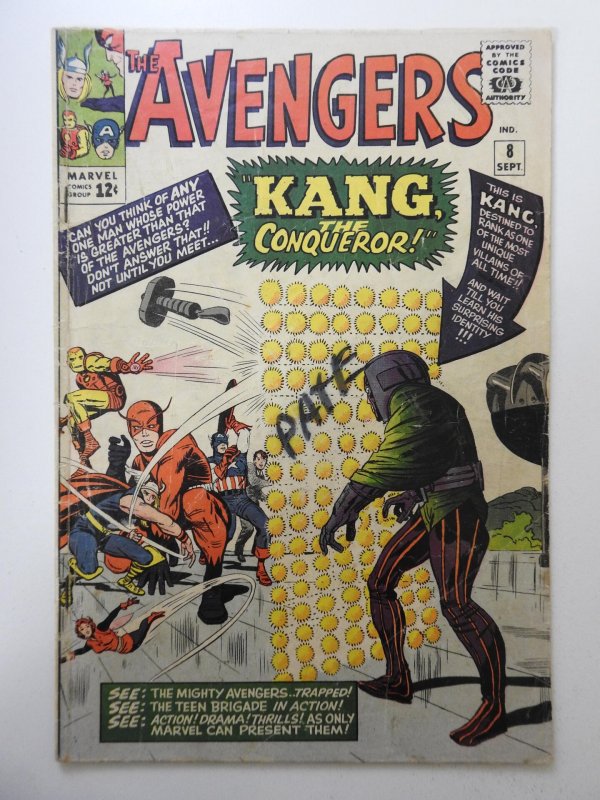 The Avengers #8 (1964) GD/VG Condition! 1 in tear page 11, ink on coupon page 16