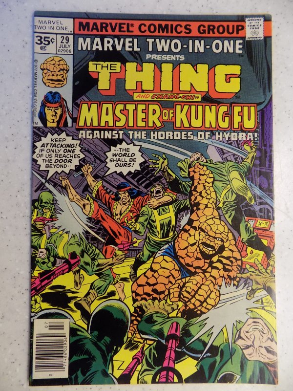 MARVEL TWO-IN-ONE # 29 THING MASTER OF KUNG-FU MOVIE ACTION ADVENTURE