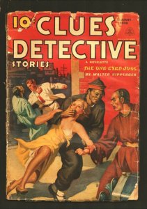 Clues Detective Stories 1/1938-Thubway Tham story by Johnston McCulley-autogr... 