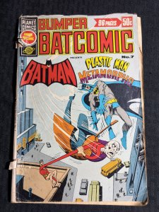 Vintage BUMPER BATCOMIC Planet Comics #7 GD- 1.8 Batman Plastic Man AUSTRALIAN