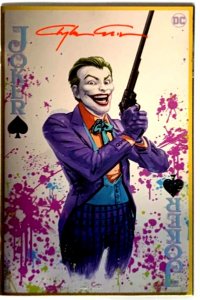 Joker #1 1989 Clayton Crain Foil Variant Classic Signature W/COA DC NM.