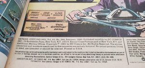 BATMAN #344 (1981) (DC) Monster My Sweet!  NM