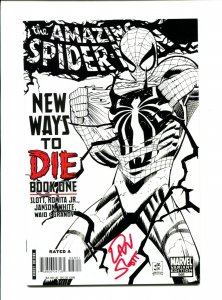 Amazing Spider-Man #568 - Signed Dan Slott / JRJR Sketch Var (9.2) 2008