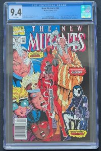 New Mutants #98 CGC 9.4 Newsstand Mark Jewelers insert Marvel 1991 Deadpool