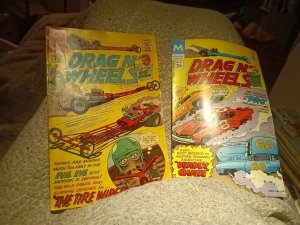 drag n wheels 37 and 58 bronze age Comics lot run set collection