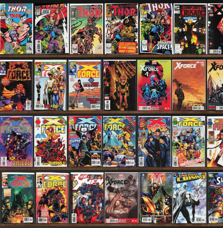 Huge Lot 140+ Comics with X-Force, Wolverine, Uncanny X-Force, Justice & More!