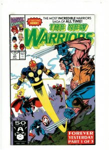 New Warriors #11 VF+ 8.5 Marvel Comics 1991 Forever Yesterday pt.1, Wolverine 