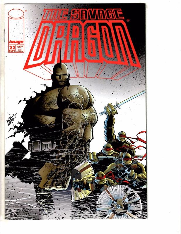 Lot Of 3 Savage Dragon Image Comic Books # 1 13 22 Erik Larsen Ninja Turtles HJ7