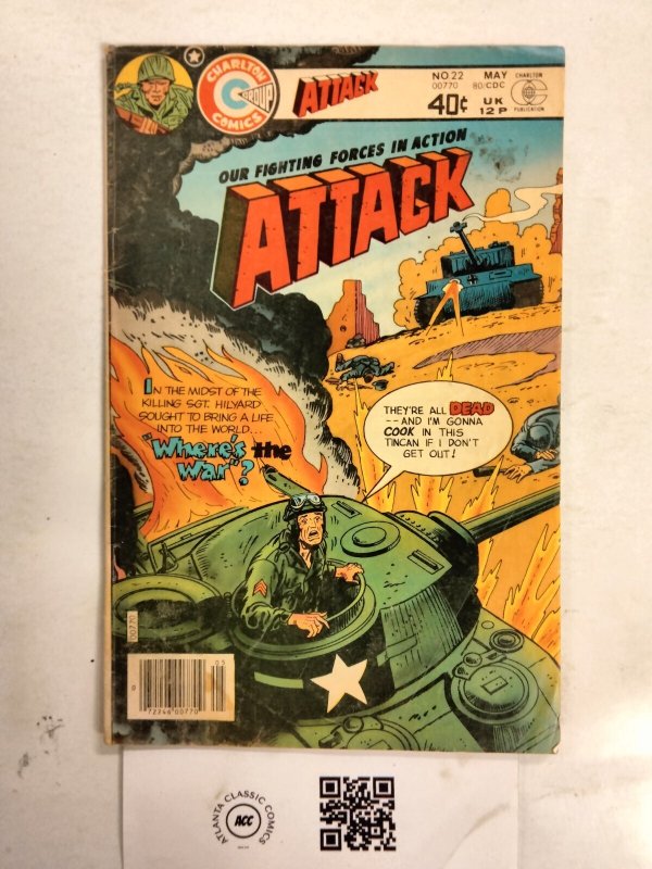 Attack #22 VF-NM Charlton Comic Book 5 TJ79