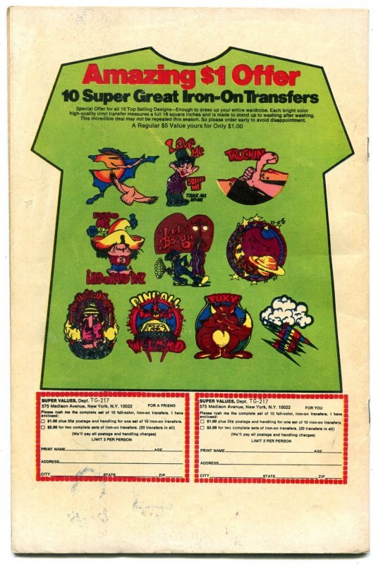 THE PHANTOM #72 1976-CHARLTON COMICS-WOLF COVER VG