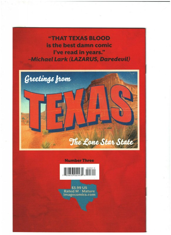 That Texas Blood #3 NM- 9.2 Image Comics 2020