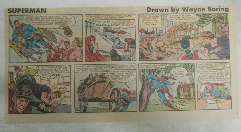 Superman Sunday Page #1159 by Wayne Boring from 12/31/1961 Size ~7.5 x 15 inches