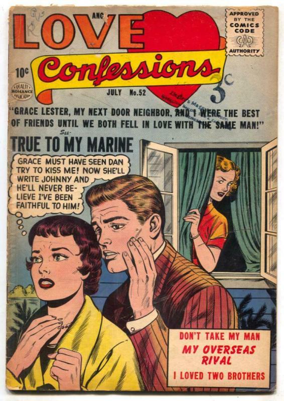 Love Confessions #52 1956- True to My Marine G/VG
