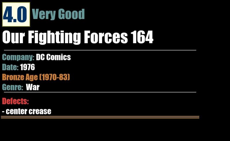 Our Fighting Forces 164 (1976) VG Bronze Age DC War Comics