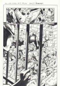 All-New X-Men #2 p.20 - Ghosts of Cyclops Break into Jail '16 art by Mark Bagley 