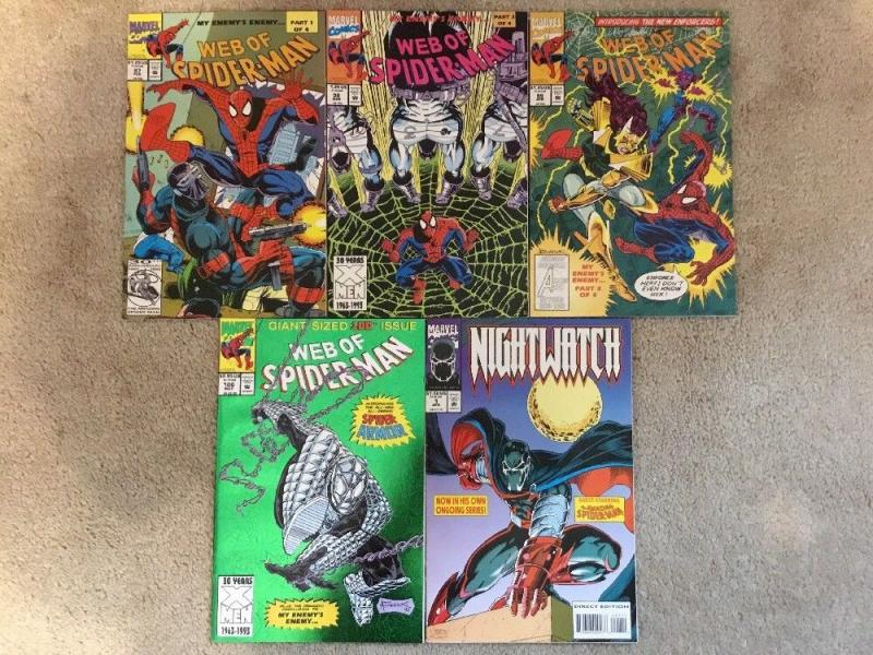 Web Of Spider-Man 97 98 99 100 & Nightwatch 1 VF/VF+