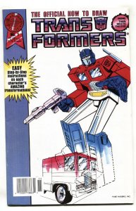 Official How To Draw Transformers #1 1987 Blackthorne comic book
