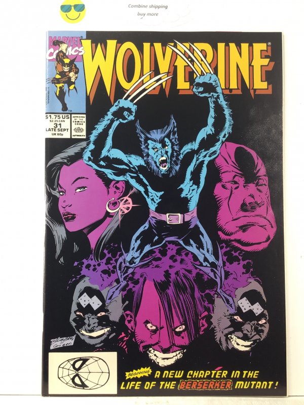 Wolverine #31 (1990)key. 1st app General Coy and Dr. Malheur