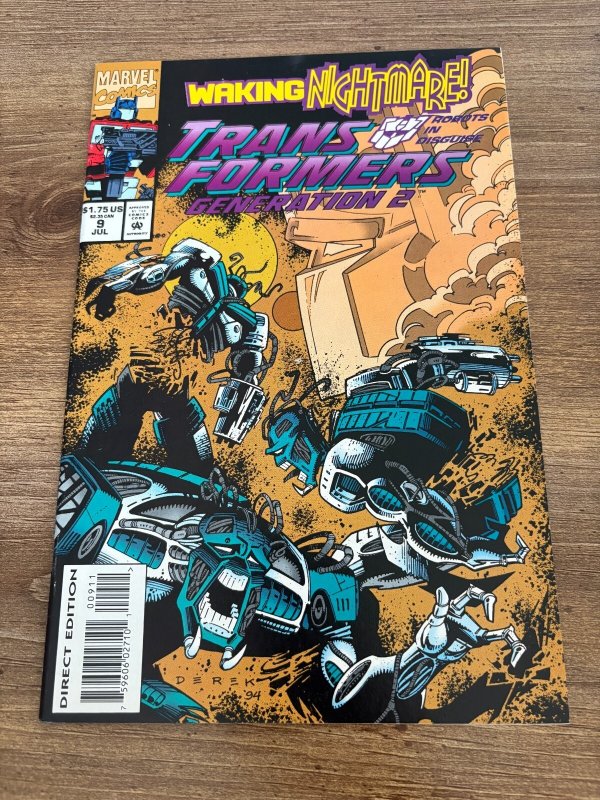 Transformers Generation 2 # 9 NM Marvel Comic Book Optimus Prime 8 J441