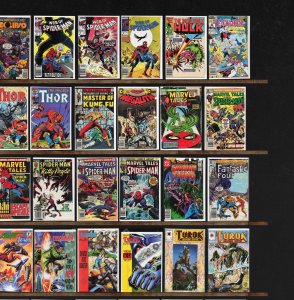 Huge Lot 150+ Comics with Marvel Team Up, Marvel Tales, Iron Man, Turok & More!