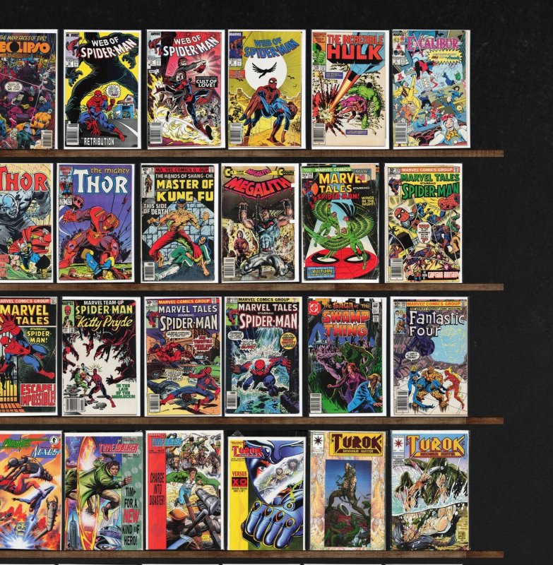 Huge Lot 150+ Comics with Marvel Team Up, Marvel Tales, Iron Man, Turok & More!