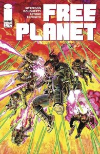 Free Planet #1 Image Comics Jed Dougherty Action Variant Cover B Near Mint