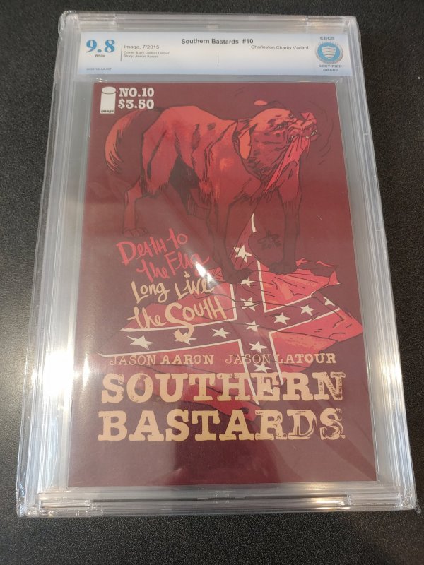 SOUTHERN BASTARDS #10 CBCS 9.8 CHARLESTON CHARITY VARIANT!!!! HARD TO FIND!!!!