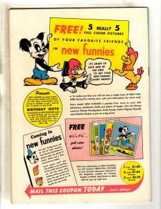 New Funnies #158 FN- Walter Lantz Dell Golden Age Comic Book Woody Woodpeck JL11