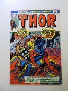 Thor #208 (1973) VG+ condition subscription crease