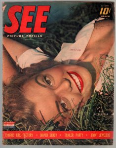 MAG: See 3/1943-Pat Fitzgerald-Hedy Lamarr-stockings-pin-ups-cheesecake-VG