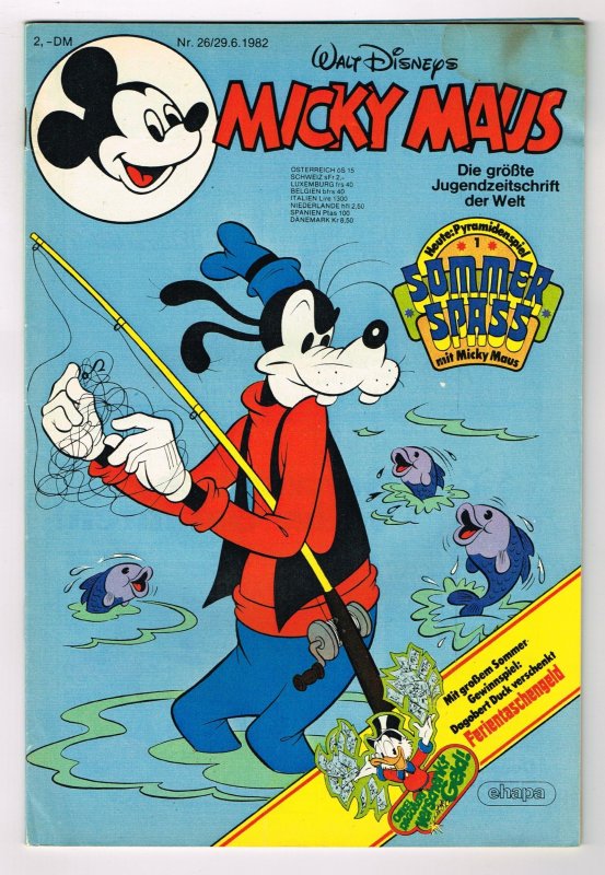 Micky Maus #26 GERMAN Comic 1982 GOOFY ( includes page with pyramid,  picture #6