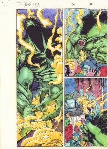 Hulk 2099 #3 p.10 Color Guide - Hulk Rises - Signed 1995