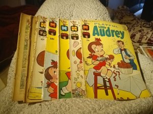 Playful Little Audrey 36 82 89 & Melvin 21 23 27 Harvey Comics Lot Run Set Book
