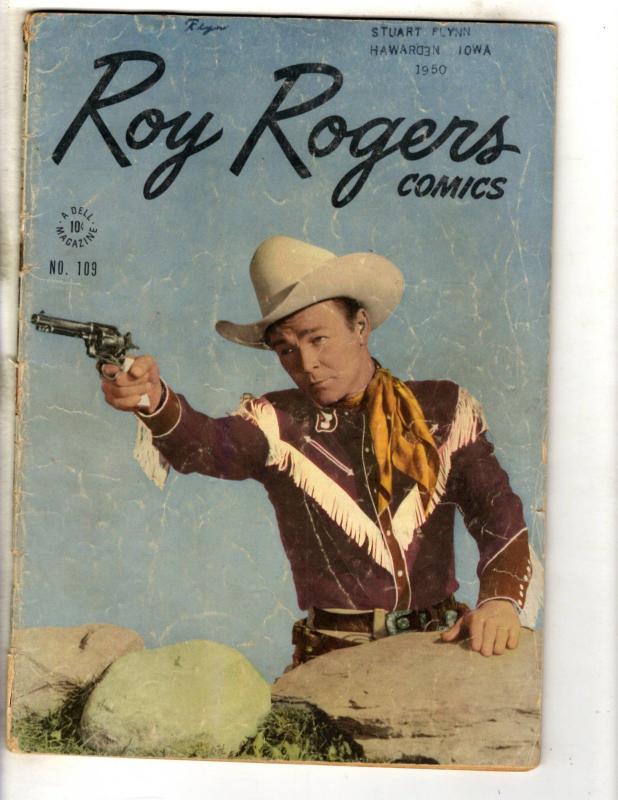 Four Color # 109 VG Dell Golden Age Comic Book Roy Rogers Comics Photo Covr JL18
