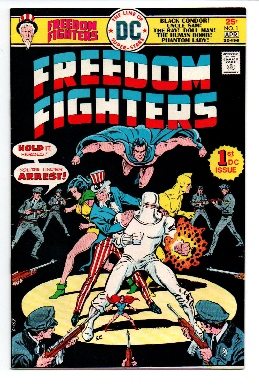 Freedom Fighters #1 - Uncle Sam - Phantom Lady - Doll man - 1976 - VF ...