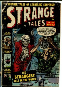 Strange Tales #23 1953-Atlas-pre-code horror-Joe Maneely-skeleton-Sinott-FR/GOOD 