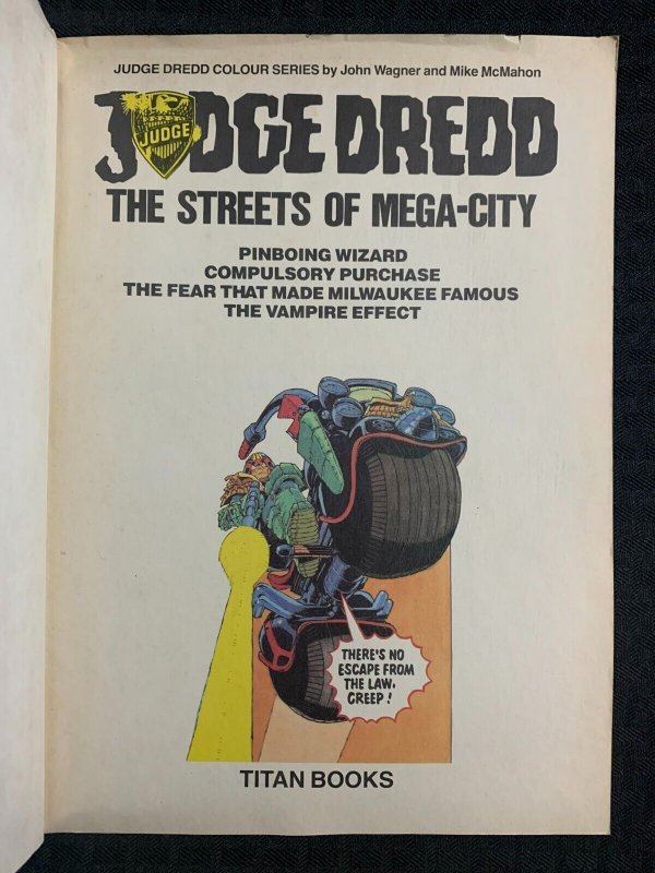 1982 JUDGE DREDD The Streets of Mega-City SC VG 4.0 1st Titan Books