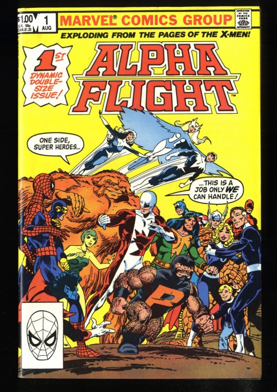 Alpha Flight #1 FN/VF 7.0 1st Puck!  1st Marina Marvel!