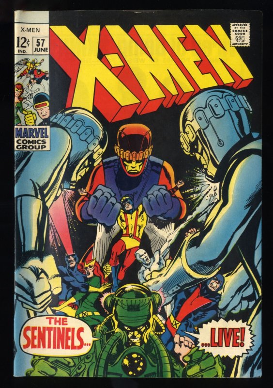 X-Men #57 VF- 7.5 Neal Adams Art! Sentinels Appearance 1st Larry Trask!