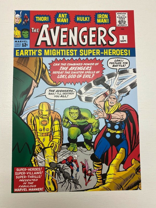 Avengers #1 Marvel Comics poster by Jack Kirby