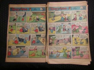 1952 KING AROO Jack Kent Sunday 11x14.5 Full Page Comic Strips VG-/VG LOT of 8